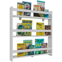 VCM Kinderregal Kidos 70 x 80 x 10 cm Holz weiß