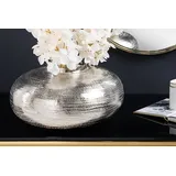 Riess-Ambiente Vase ABSTRACT ORIENT - modern Deko 35cm silber rund Metall Hammerschlag-Design