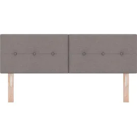 vidaXL LED Kopfteil mit LED-Lichtleisten Taupe 160 cm Polyester