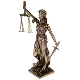 Veronese Design Veronese Justitia Göttin der Gerechtigkeit Bronziert Figur 21cm Poly