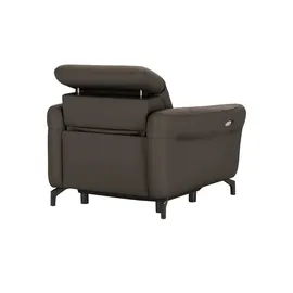 Uno Relaxsessel Basel Leder 99 x 87 x 96 cm Braun elektrisch