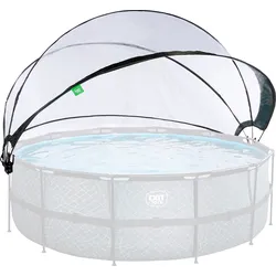 Poolverdeck EXIT "multifunktionale Abdeckung zum Aufklappen", transparent, B:427cm H:225cm T:427cm, Polyvinylchlorid (PVC), Verdecke, geeignet für Framepools