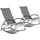 Tectake Avignon Sonnenliege 195 x 62 x 91 cm Grau