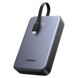 UGREEN Pb505, 20000 mAh, 22.50 W), Powerbank 20000mAh 22.5W mit integriertem USB-C-Kabel