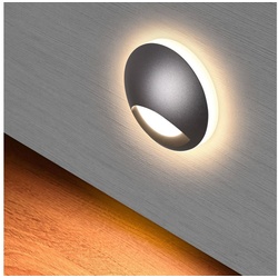 Maxkomfort LED Wandstrahler GTP-581, LED fest integriert, 300K, Warmweiß, LED, Einbauleuchte, Wandeinbauleuchte, Wandleuchte, Treppenbeleuchtung, Stufenlicht, Einbauspots, Strahler, Lampe, Wandbeleuchtung, Nachtlicht, Stufenbeleuchtung, Stufen Licht silberfarben