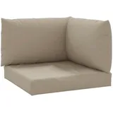 vidaXL Palettenkissen 3-tlg. 60 x 40 x 10 cm schwarz