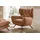 KAWOLA Hochlehnsessel CHARME Cord 72 x 100 x 80 cm Braun mit Hockerbank