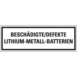 Aufkleber, Verpackungszeichen Defekte Lithium Metall...,deutsch,Haftpapier,permanent,500/Rolle
