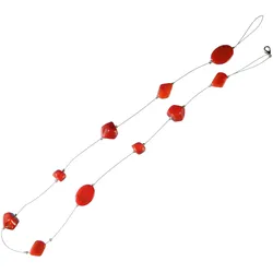 Dekokette LIEDECO "Rubin", rot (rubinrot), L:80cm, Materialmix, Gardinenbefestigungen, zur Dekoration von Seitenschals, Gardinen
