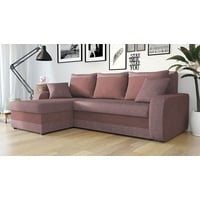 MIRJAN24 Ecksofa Kris Lux, mit Schlaffunktion und zwei Bettkasten, L-Form mit Kissen-Set, L: 238 cm rosa