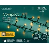 Lumineo Lichterkette Compact 500 LED klassisch warm außen 11 m grün - Grün