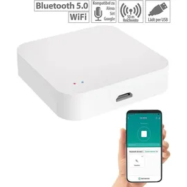 Luminea RC-350.duo ZigBee WLAN Gateway Smart Home Zentrale App WiFi Mesh - Weiß