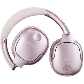 Intenso O400HA Over-Ear Kopfhörer - Hybrid Active Noise Cancelling, bis zu 75 Stunden Laufzeit und Bluetooth 5.3, mit Musikmodus, Transparency Modus und schneller Ladezeit, rosa