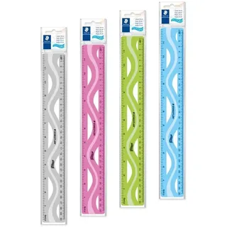Staedtler 562 30UF-S Lineal, 4 Stück(e), blau, grün, Transparent, violett)