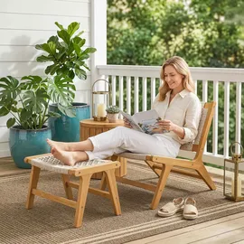 Outsunny Gartensessel 60 x 83 x 108 cm beige 2 St.
