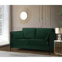 Home affaire 2-Sitzer Light, inklusive loser Zierkissen, mit schmalen Armlehnen und Teleskopfüßen grün