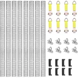 Vevor Zurrschienen 34 Stk. Airlineschienen, Silber Transportschiene, 454 kg Max. Tragfähigkeit Ankerschiene, 1,52 m Schienenlänge Stäbchenzurrschiene zur Ladungssicherung für Anhänger und Wohnmobile