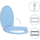 vidaXL Toilettensitz mit Absenkautomatik Blau Oval