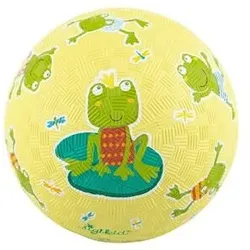 SIGIKID 43087 Spielball aus reinem Naturkautschuk, Motiv Frosch, bunt, 17 cm