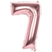 Boland Folienballon Zahl Größe 86 cm Roségold