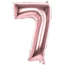 Boland Folienballon Zahl Größe 86 cm Roségold