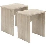 VCM 2er Set Sitzhocker Beistelltisch Esal