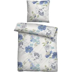 Bettwäsche "Josua", blau (taubenblau), B/L: 155cm x 220cm, , Feinbiber, B/L: 80cm x 80cm, Feinbiber, Obermaterial: 100% Baumwolle, CASTELL - MARKENBETTWÄSCHE, Bettwäsche, wohlig warm, temperaturausgleichend, 100% Baumwolle, pflegeleicht