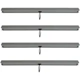 Proregal Seitenwand für Pavillon 3x3 m 4 Stück Anthrazit 2,05 x 2,70 m