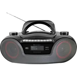 Soundmaster SCD8300SW tragbares Digitalradio CD-Player Hörbuchfunktion Bluetooth DAB+ UKW-Radio USB/SD-Anschluss Kopfhöreranschluss Wecker