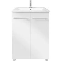 WELLTIME Waschtisch »BAJA«, Badmöbel inkl. Keramikwaschbecken, Breite 60cm weiß