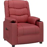 vidaXL vidaXL, Massageliege + Massagesessel, Massagesessel Elektrisch Weinrot Kunstleder