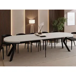 WFL GROUP Runder Esstisch 100 x 77 x 100 cm beige
