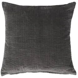 Chic Antique Kissen Velours handgemachte Ziernähte, L50/B50 cm, grau