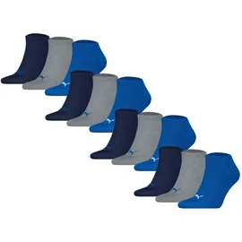 Puma Sneakersocken 12er Pack Blau/Grau 43-46