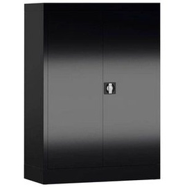 Classix Stahlschrank X-530329 tiefschwarz 92,0 x 42,0 x 120,0 cm, aufgebaut