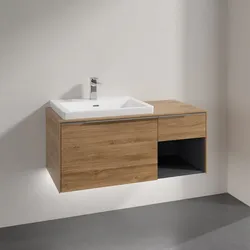 Villeroy & Boch Subway 3.0 Badmöbel-Set 100,1 cm mit Beleuchtung, Waschbecken links mit CeramicPlus, Badmöbel,