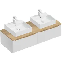 petits-meubles DOPPELWASCHTISCH 120cm Livia Weiß