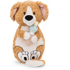 NICI Kuscheltier Hund mit Ente 40 cm Braun