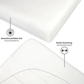 Schöner Wohnen Topper-Spannbettlaken Baumwolle-Jersey-Elasthan 180 x 200 cm Weiß 1 St.