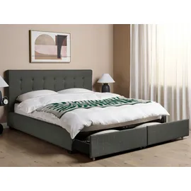 Beliani Rochelle 180 x 200 cm Dunkelgrau
