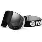 YEAZ Skibrille APEX Magnet-Ski-Snowboardbrille schwarz/silber, Magnet-Wechsel-System für Gläser, schwarz/silber schwarz