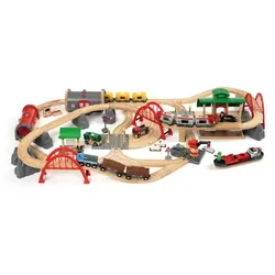 BRIO® Straßen und Schienen Bahn Set Deluxe