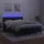 vidaXL Boxspringbett mit Matratze & LED Schwarz 140x200 cm Samt