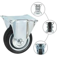 vidaXL Bockrollen 4 Stk. 75 mm - Schwarz