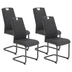 Schwingstuhl-Set Britta S 4er-Set ca. 44x100cm Anthrazit