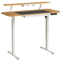 Beliani Schreibtisch WILBANKS Hellbraun / Weiß