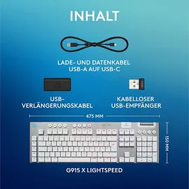 Logitech G915 X Lightspeed weiß