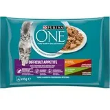 PURINA ONE Difficult Appetite - Huhn & Truthahn 4 x 85 g