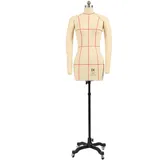 sdneNest Weibliche Schneiderpuppe, Torso-Körperständer mit Armen, Frauenkleid, Schneiderpuppe, Übergröße, Schaufensterpuppe auf Rädern zum Nähen von Kleidung, schöne Landschaft, Weiß, X