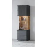 OTTO home Vitrine Toledo 60,5 x 37 x 204 cm Schwarz